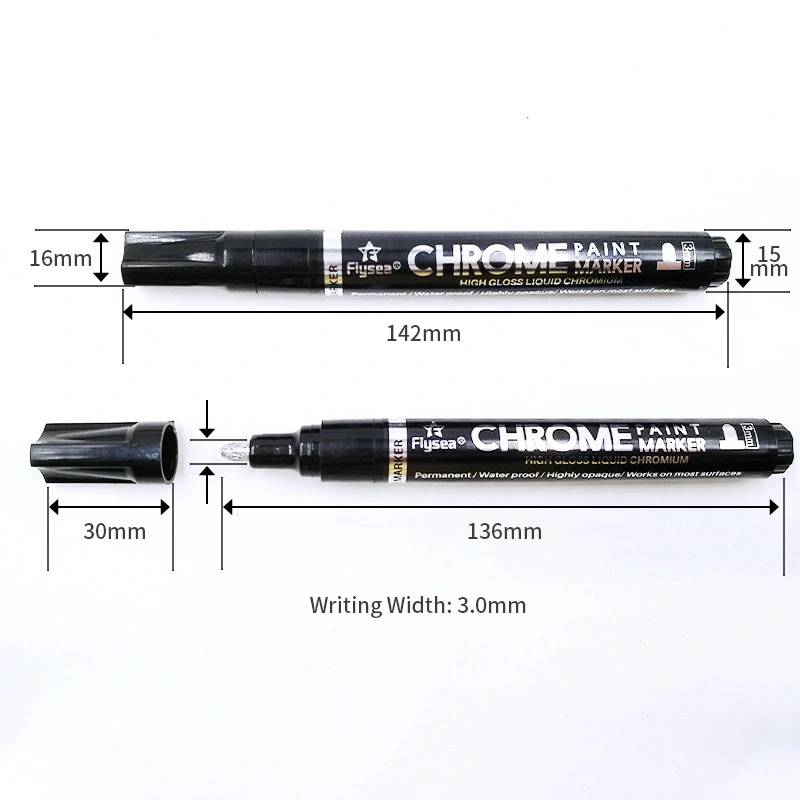 Mirror Reflective Paint Pen Chrome Plating