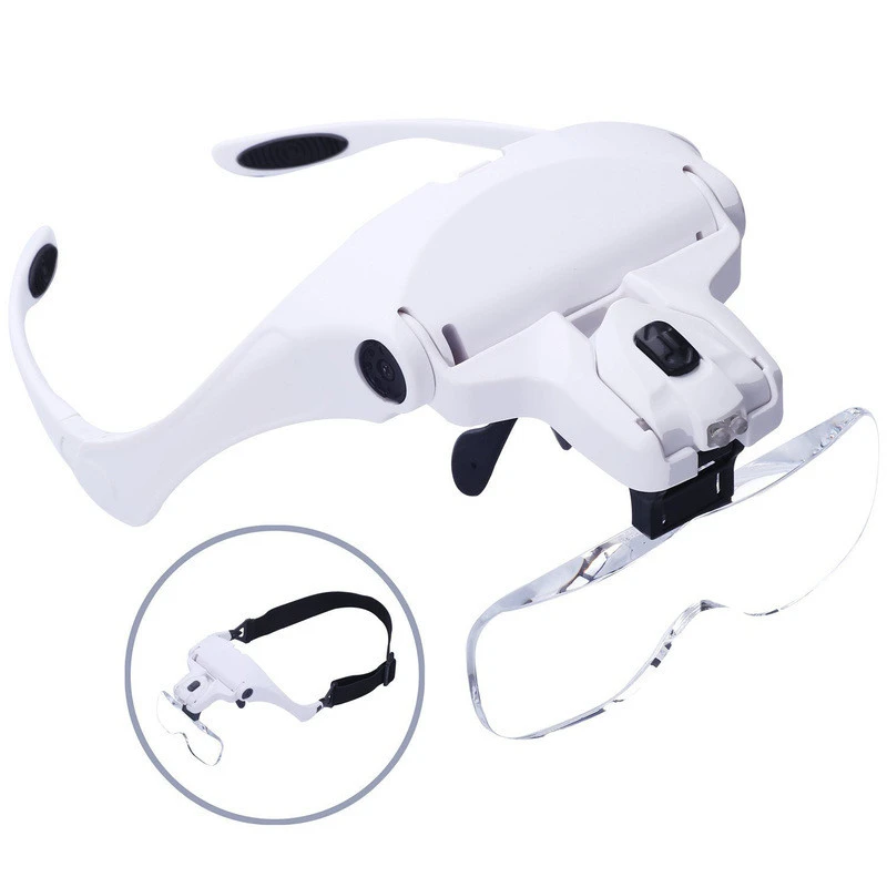 Chuda Head-mounted Illuminated Reading Multi-lens Replacement LED Magnifier