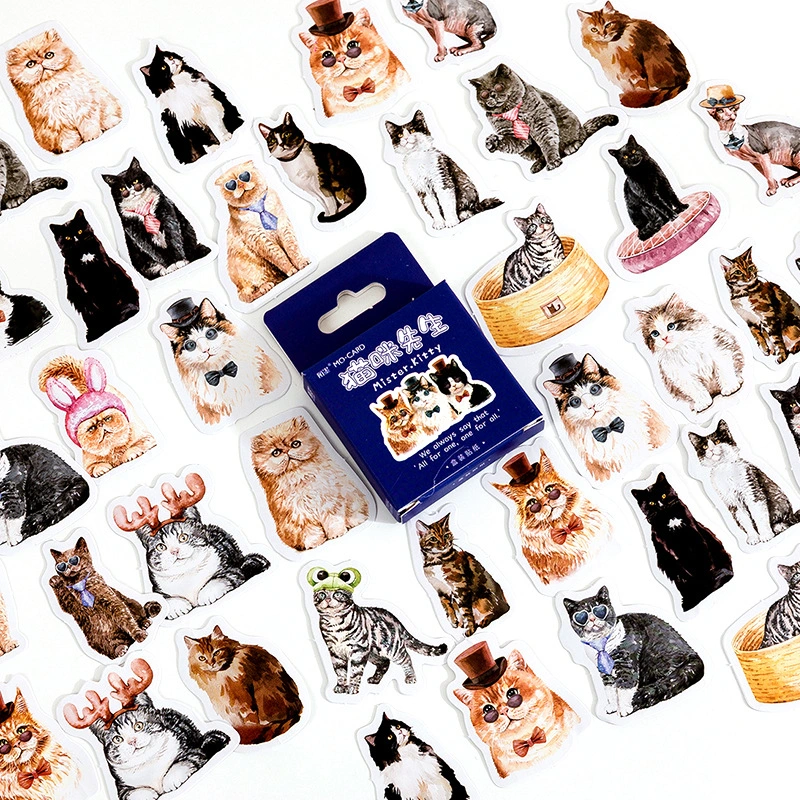 46pcs Cute Animal Pocket Diary DIY Decorative Sealing Sticker
