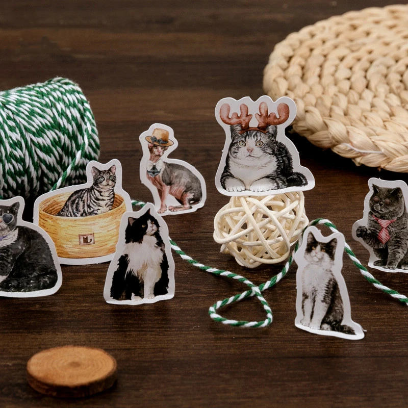 46pcs Cute Animal Pocket Diary DIY Decorative Sealing Sticker