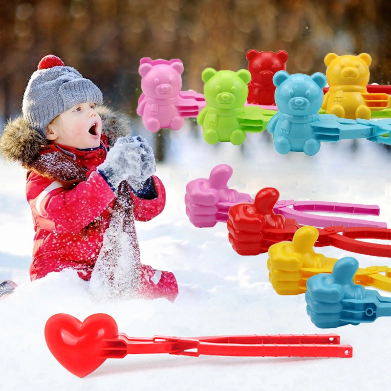 Toys Sport Creative Snow Snowball Maker Clip Maker Red Love Heart Shaped Snow Sand Mold Tool Winter Kid Valentines Day Gift Game