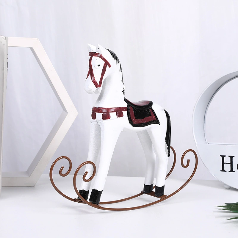 Wooden Horse Resin Craft Decoration Artwork