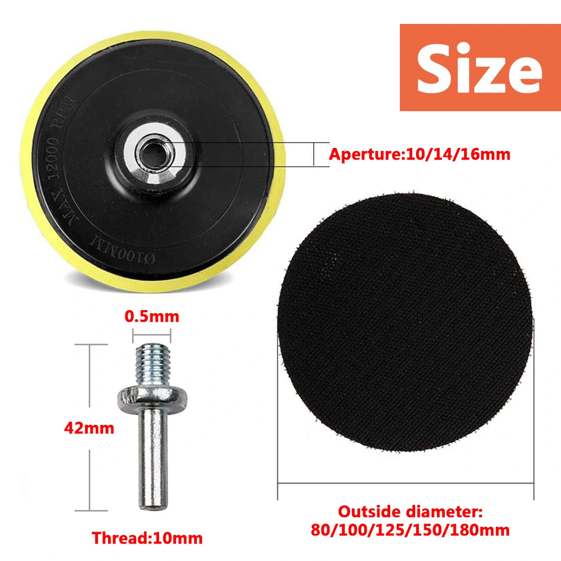 Self-adhesive Sticky Disc Flocking Sandpaper Polishing Disc