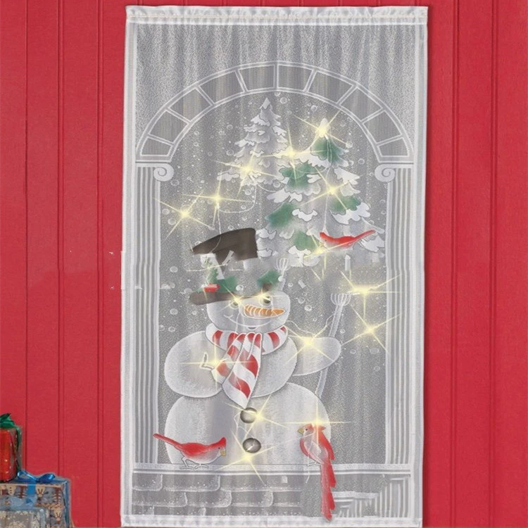 Merry Christmas Santa Claus Snowman Deer Christmas Present Christmas Curtains Vertical Blackout Curtains Living Room Bedroom