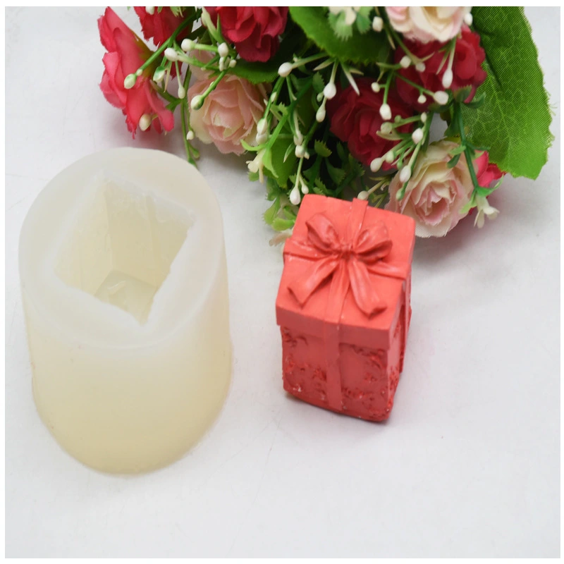 Fondant Gift Box Scented Candle Silicone Mold