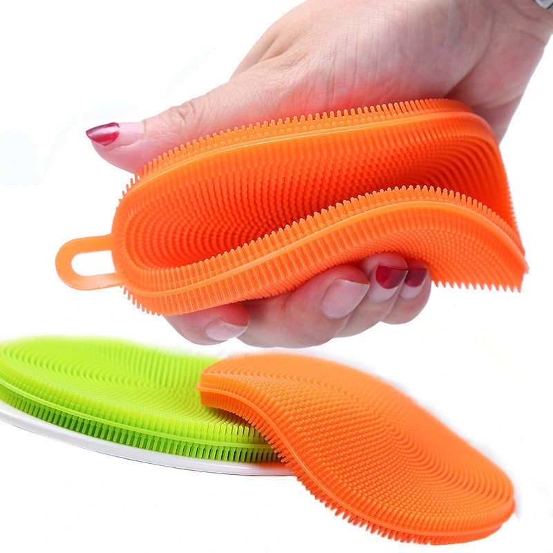 Double-sided Silicone Cleaning Kitchen Brush Pot