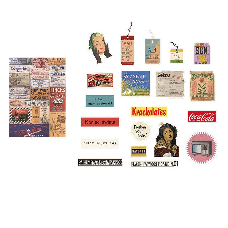 Character Hand Account Diary Decoration Background Material Stickers