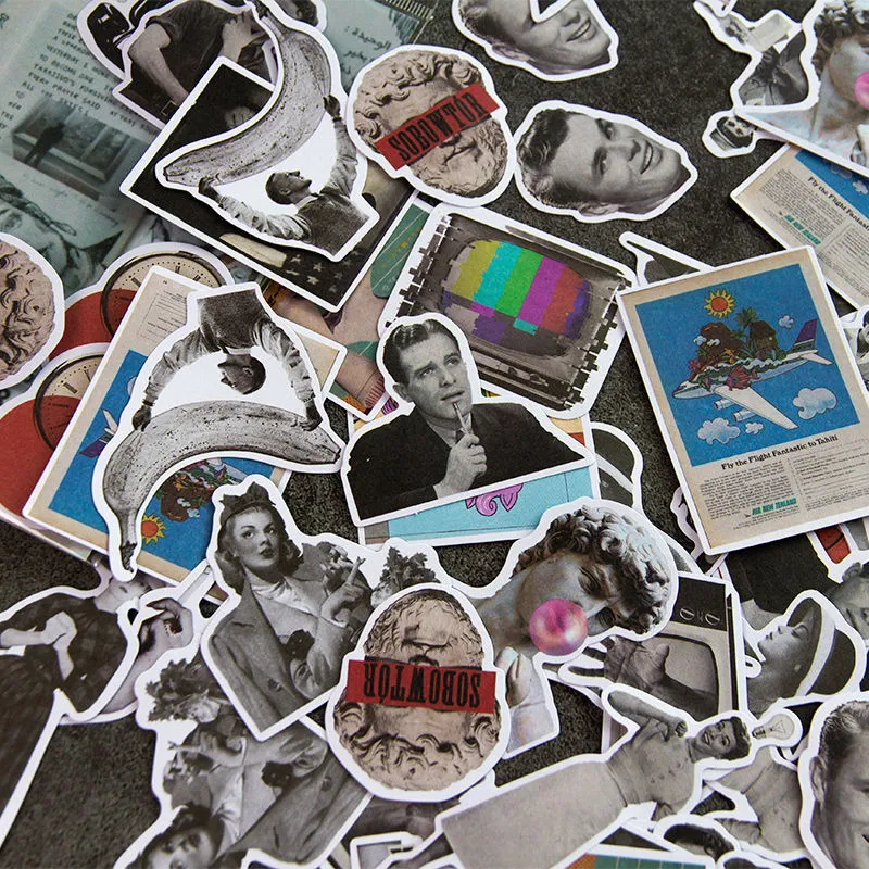 Character Hand Account Diary Decoration Background Material Stickers