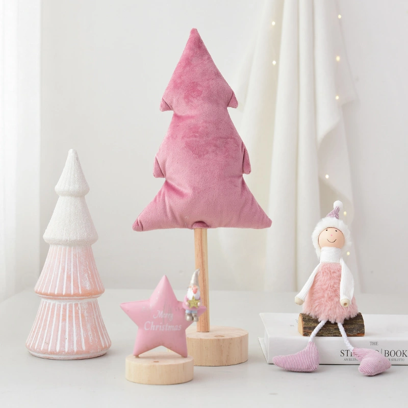 Girly Heart Mini Christmas Tree Desktop Decoration