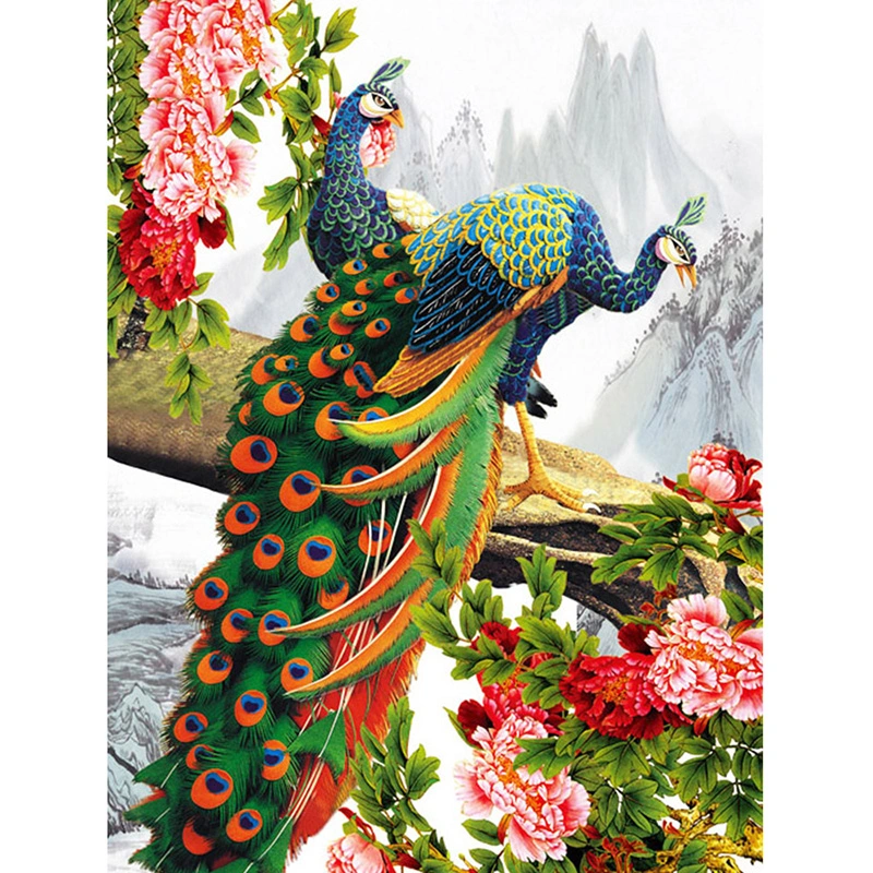 DIY Diamond Painting Peacock 5D  Embroidery Home Decoration