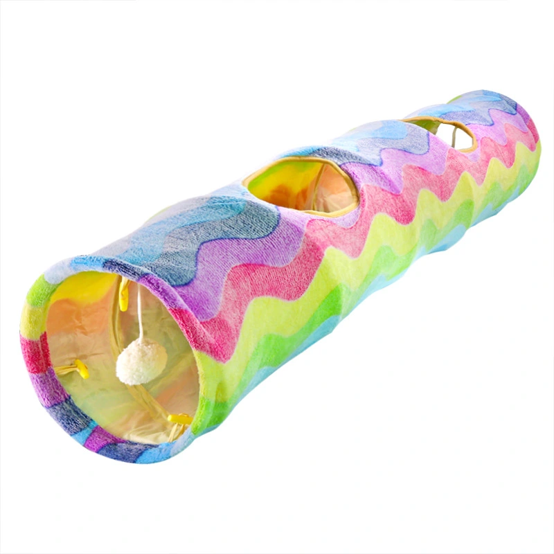 Ring Paper Rainbow Cat Tunnel Is Scratch Resistant And Collapsible