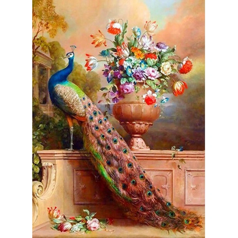 DIY Diamond Painting Peacock 5D  Embroidery Home Decoration