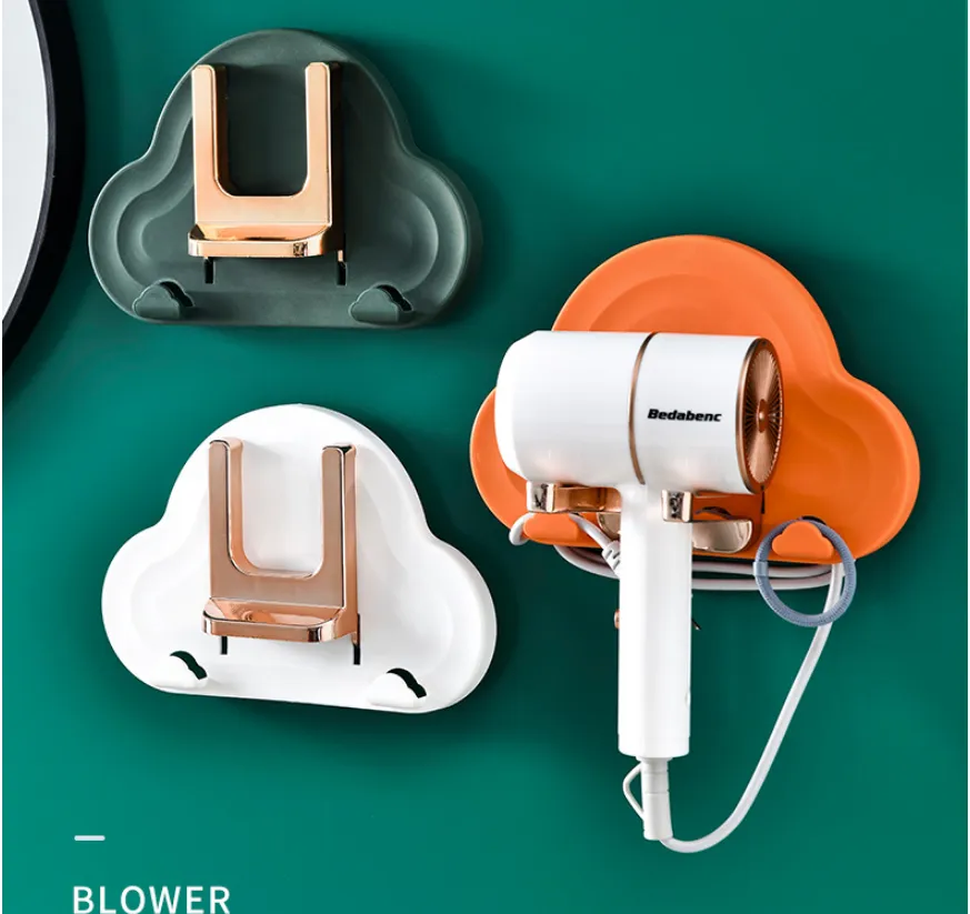 Bathroom Non-perforated Foldable Hair Dryer Hanger