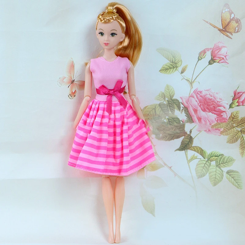 Fashion Doll Dress Up Toy Clothes Bow Dress