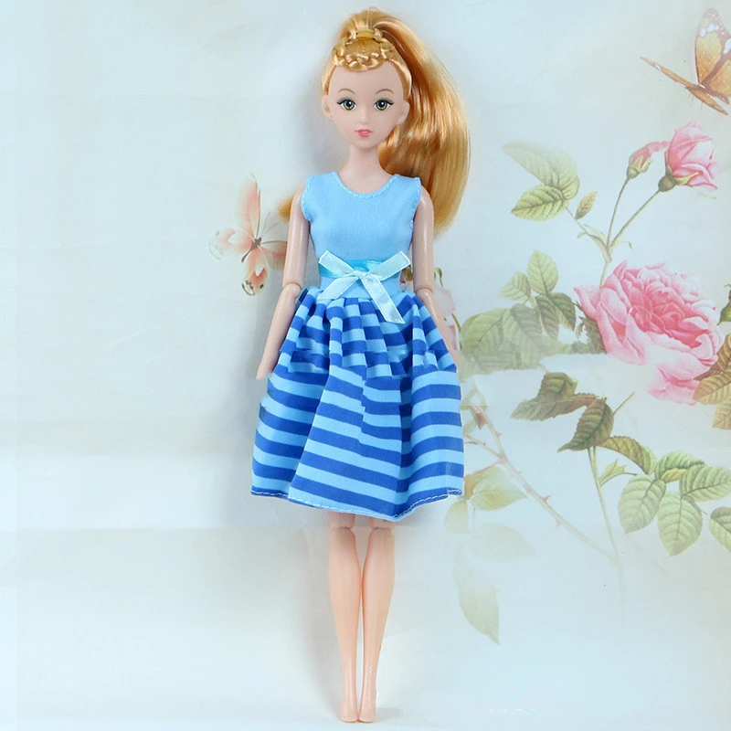 Fashion Doll Dress Up Toy Clothes Bow Dress