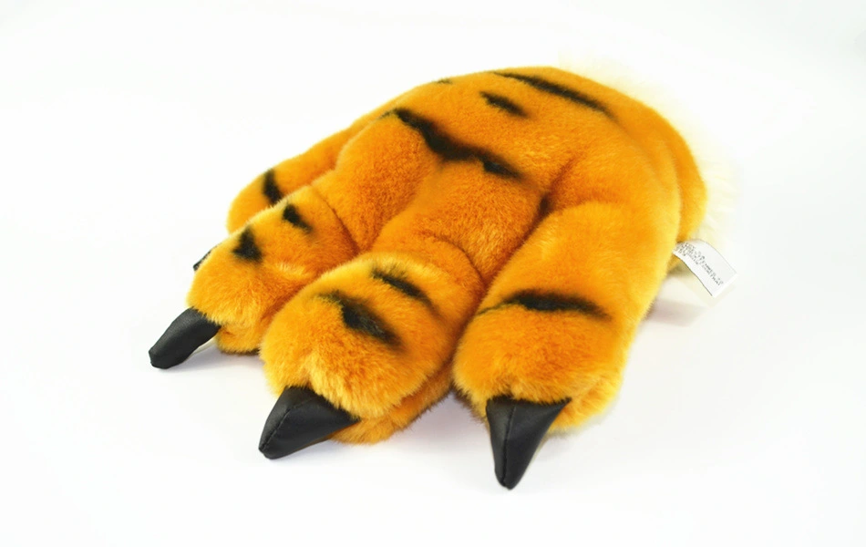 Plush Toy Zoo Children Props Tiger Paw Gloves Hand Warmer Pillow