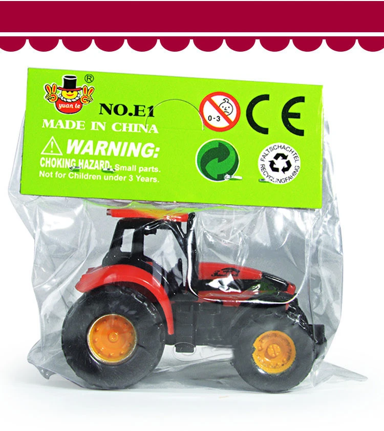 Plastic Simulation Mini Alloy Farmer Sliding Children's Toy Car