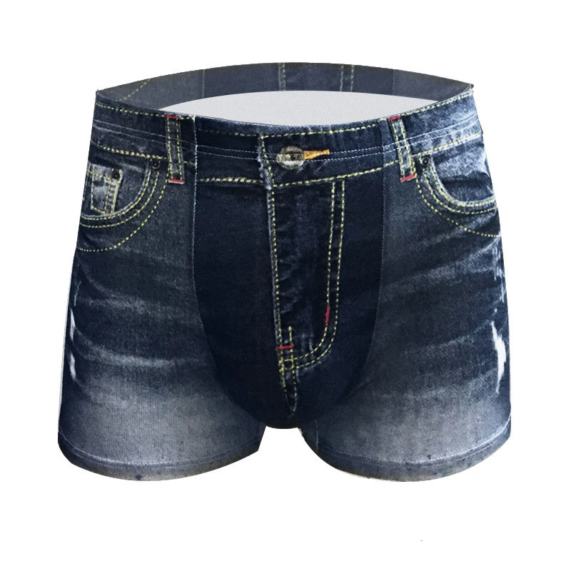 Imitation Denim Men Inner Pants Pure Cotton