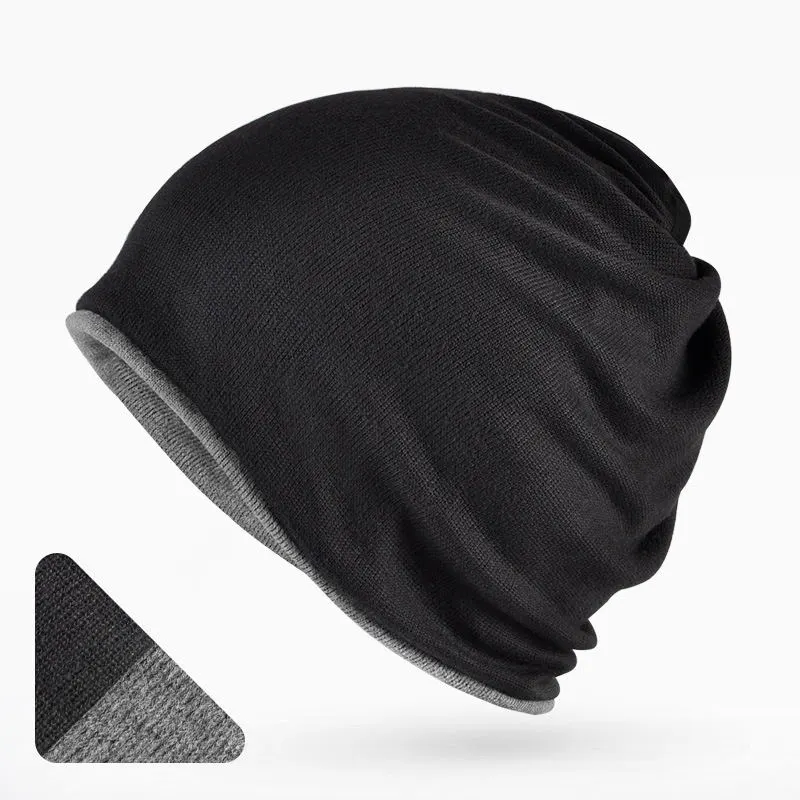 Turtleneck  Bib Dual-use Men's And Women's Solid Color Plus Velvet