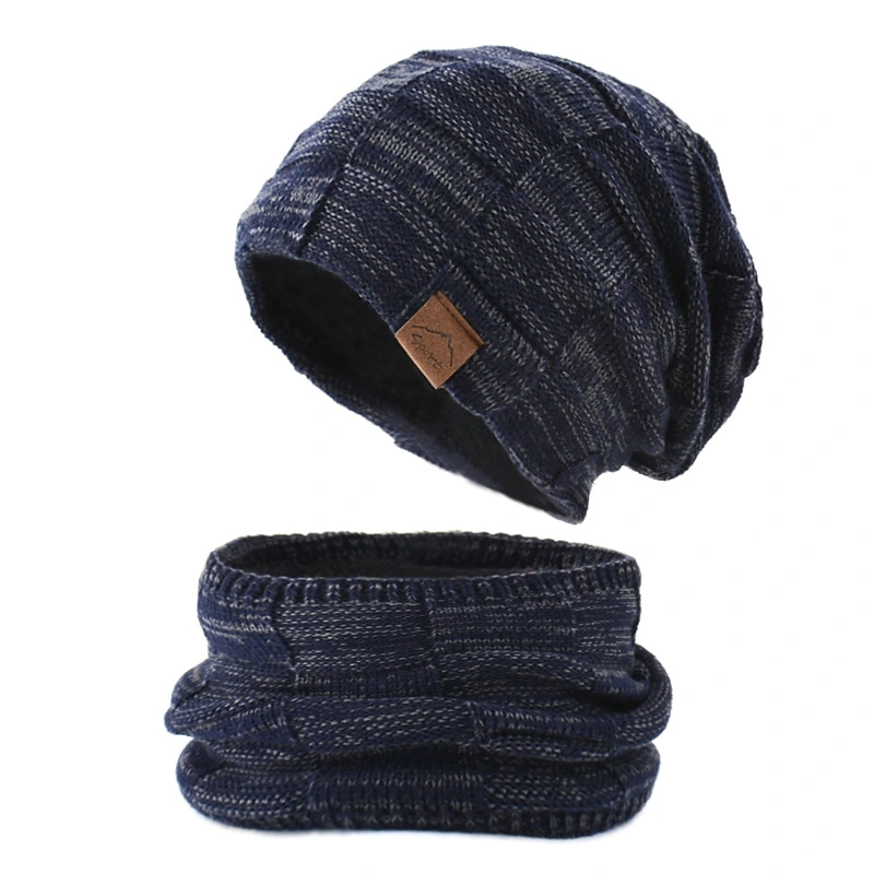 Two-piece Knitted Woolen Hat And Scarf For Lovers