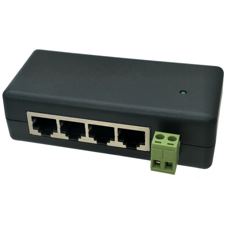 Four Port Centralized TV 4Ch Poe Syringe Box DC