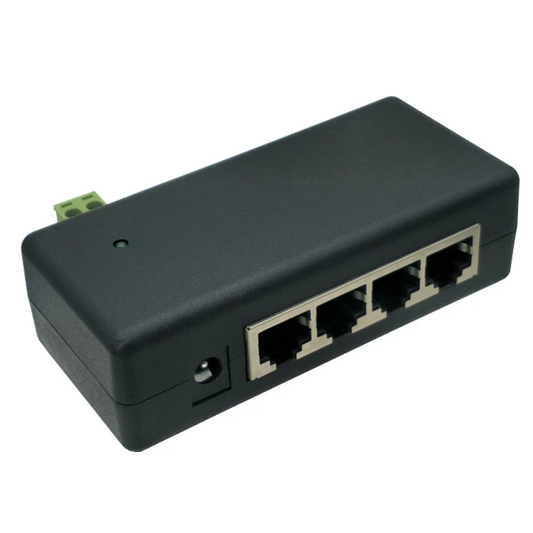 Four Port Centralized TV 4Ch Poe Syringe Box DC