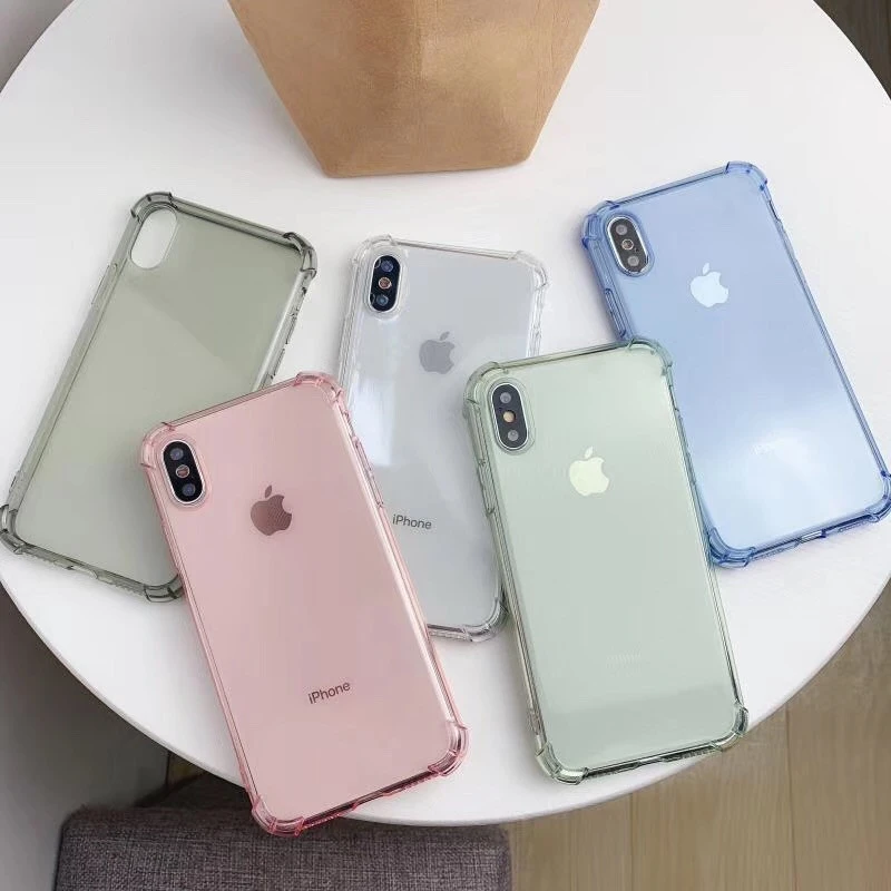 Simple Color Transparent Mobile Phone Case