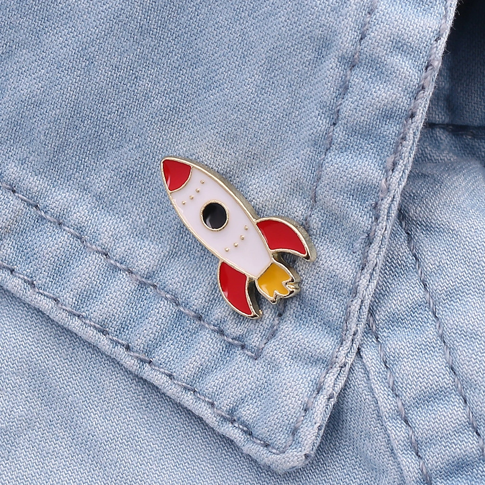 Fashion Multicolor Rocket Brooch Coat Accessories