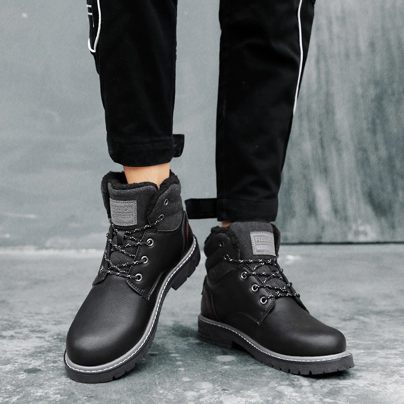 European Style Outdoor Mountaineering Snow Boots Men's High Top