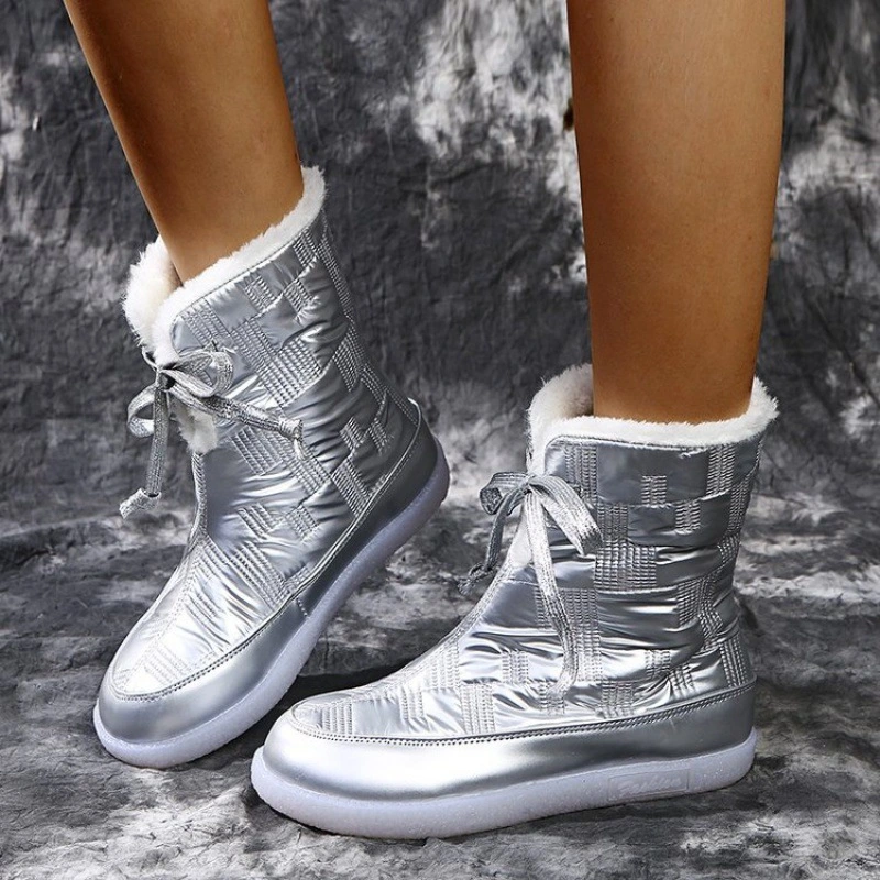 Snow boots women's waterproof high-top boots