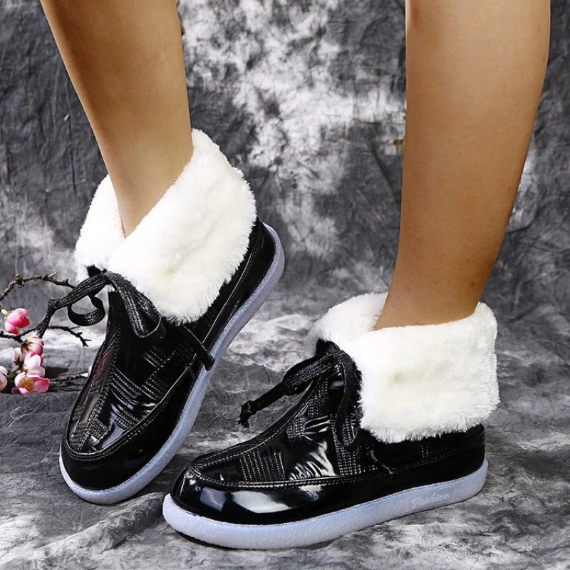 Snow boots women's waterproof high-top boots