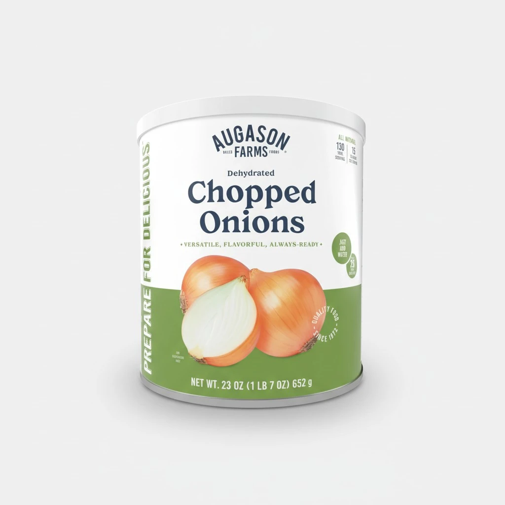 Augason Farms Dehydrated Chopped Onions Can, Emergency Food Supply, Everyday Meals, 130 Servings