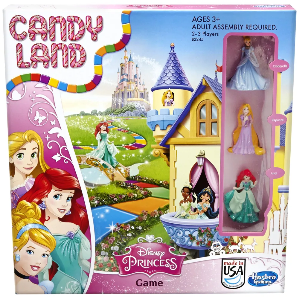 Hasbro Gaming Candy Land Disney Princess Edition Board Game | Preschool Games for 2-3 Players | Family Games for Kids | Easter Gifts for Boys & Girls | Ages 3+ (Zinc Exclusive)