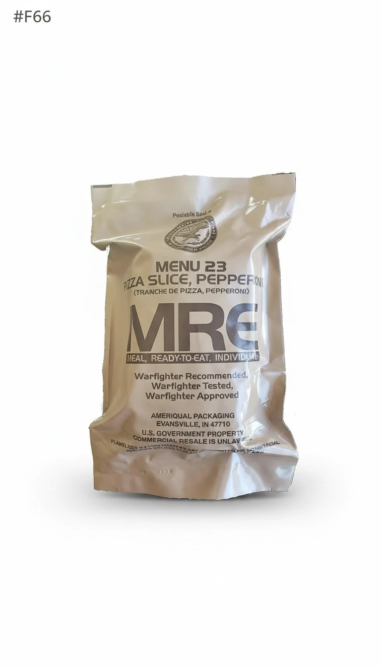 Genuine Military MRE Meal 23 with Inspection Date of 2021+ Pepperoni Pizza