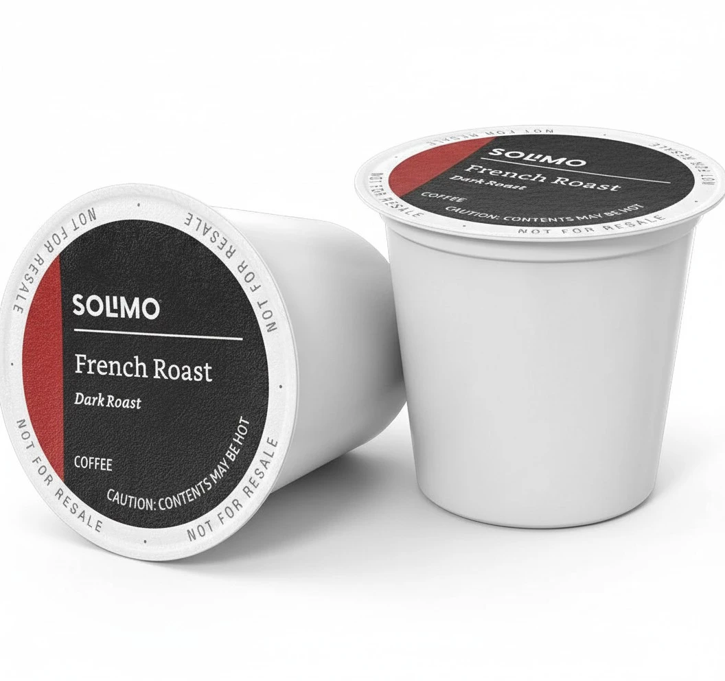 Amazon Brand - Solimo Dark Roast Coffee Pods, French Roast, Compatible with Keurig 2.0 K-Cup Brewers, 100 Count
