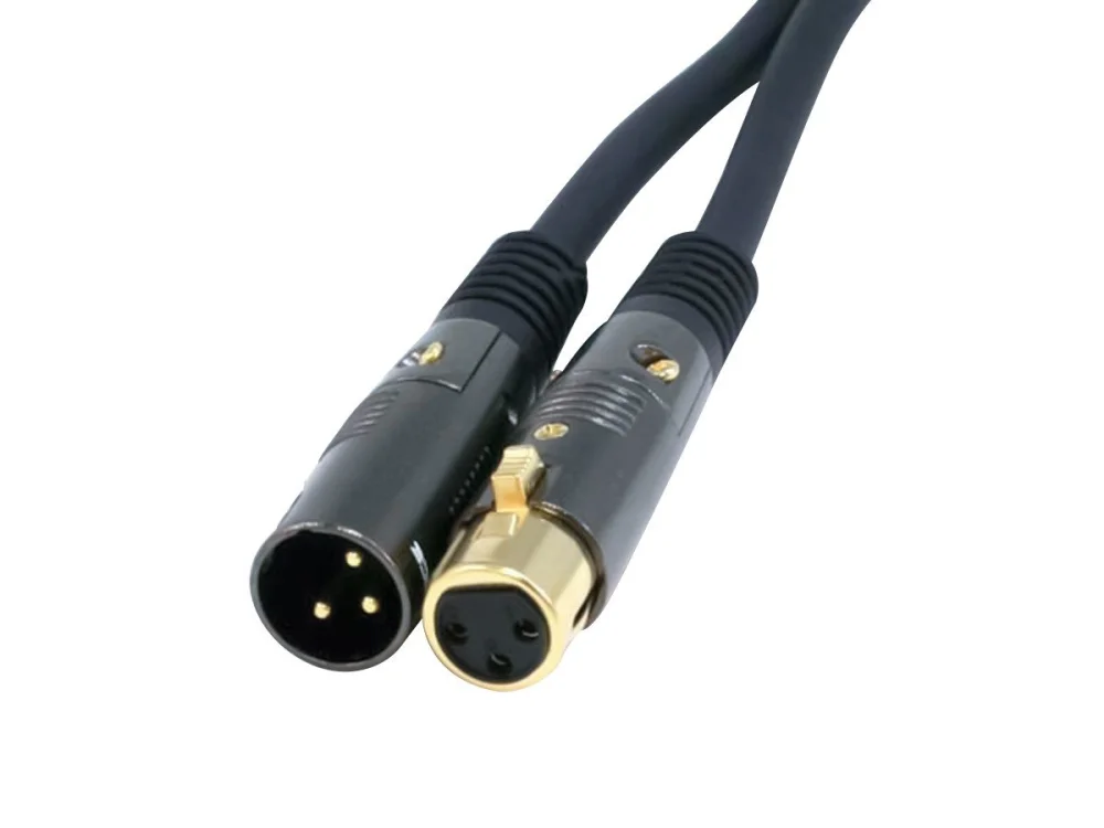 Monoprice XLR Male to XLR Female Cable - 25 Feet - Black, 16AWG, Gold Plated, Microphone & Interconnect - Stage Right Series