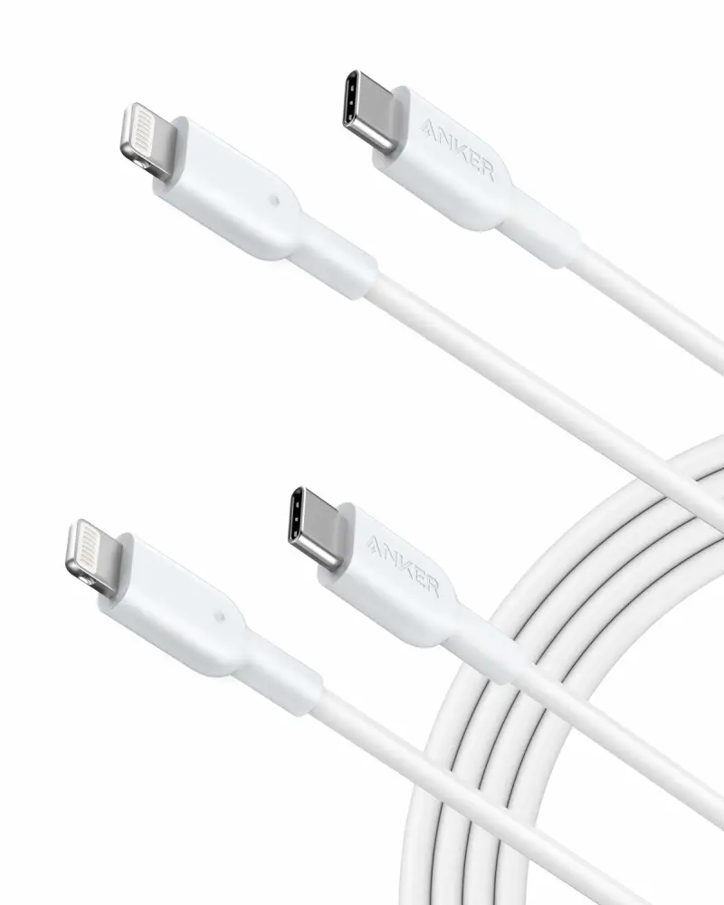 Anker USB C to Lightning Cable [6ft, 2-Pack MFi Certified] Powerline II for iPhone 13 13 Pro 12 11 X XS XR 8 Plus AirPods Pro, Supports Power Delivery (White)