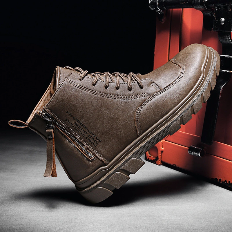 High-top tooling men's boots British style desert shoes