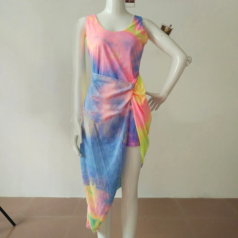 Rainbow gradient dress