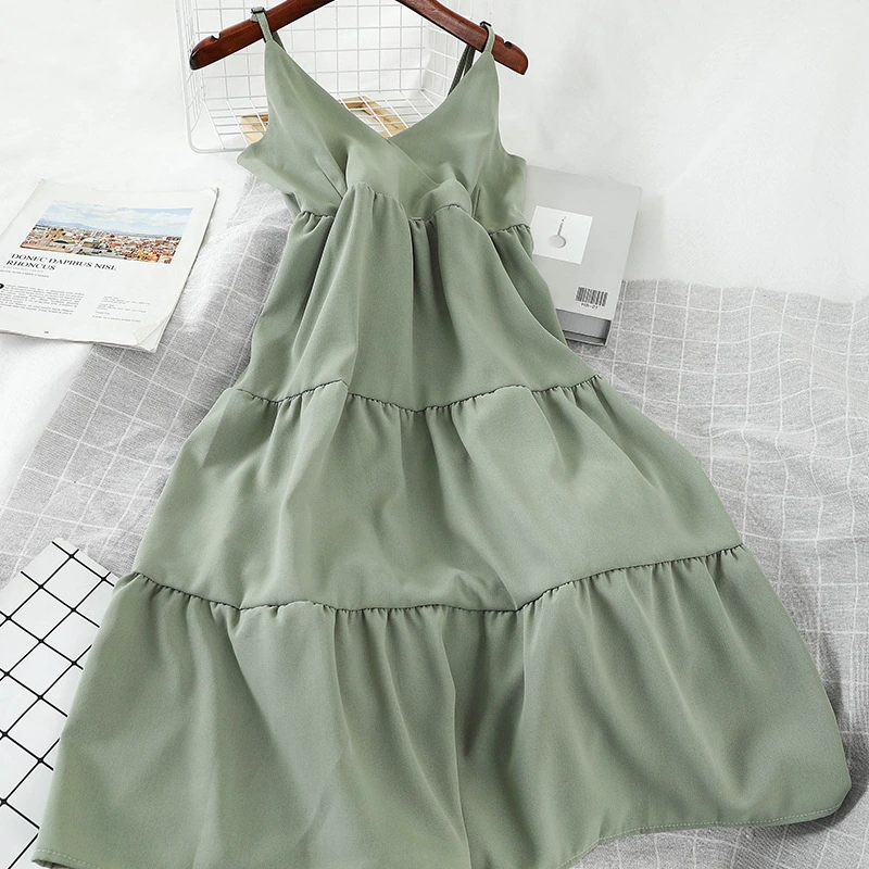 First love gentle skirt wild high waist dress