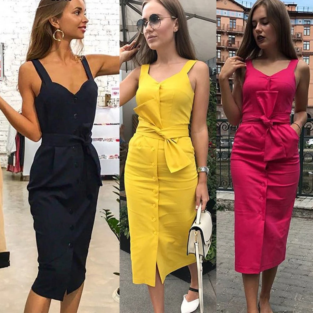Sleeveless slim dress