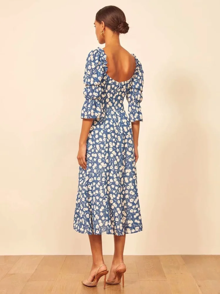 Floral Slit Waist Dress