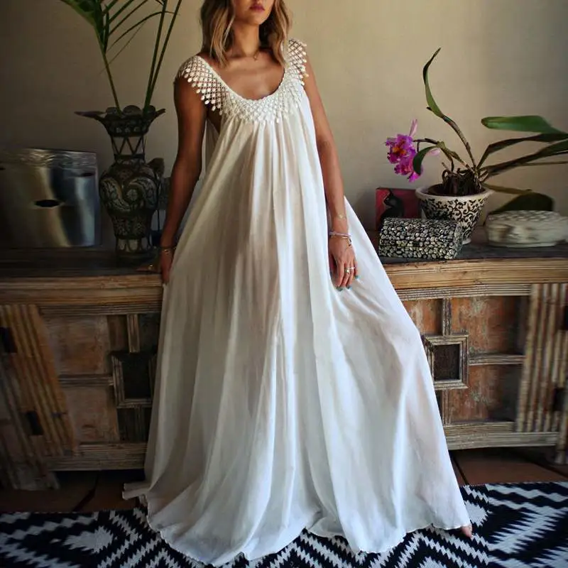 Women's Holiday Lace Solid Color Dress
