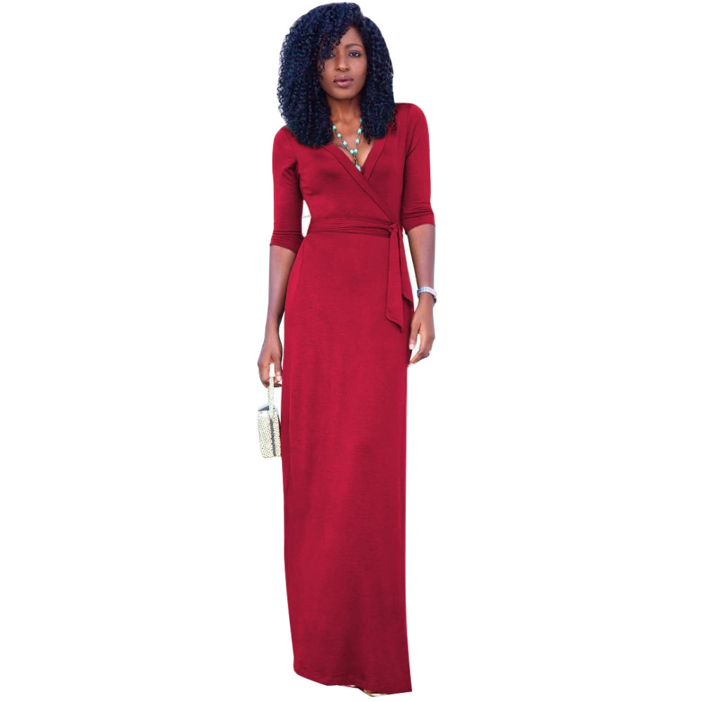 Fashionable Deep V Neck Sexy Dress