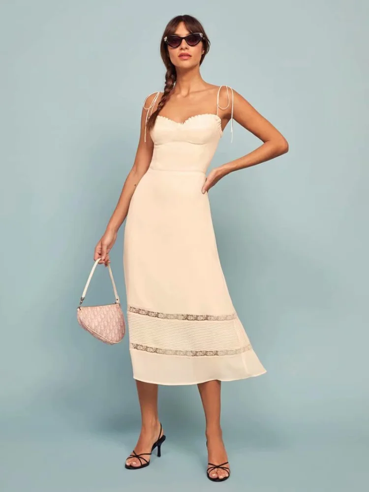 French Retro Sling Temperament Waist Slimming Dress