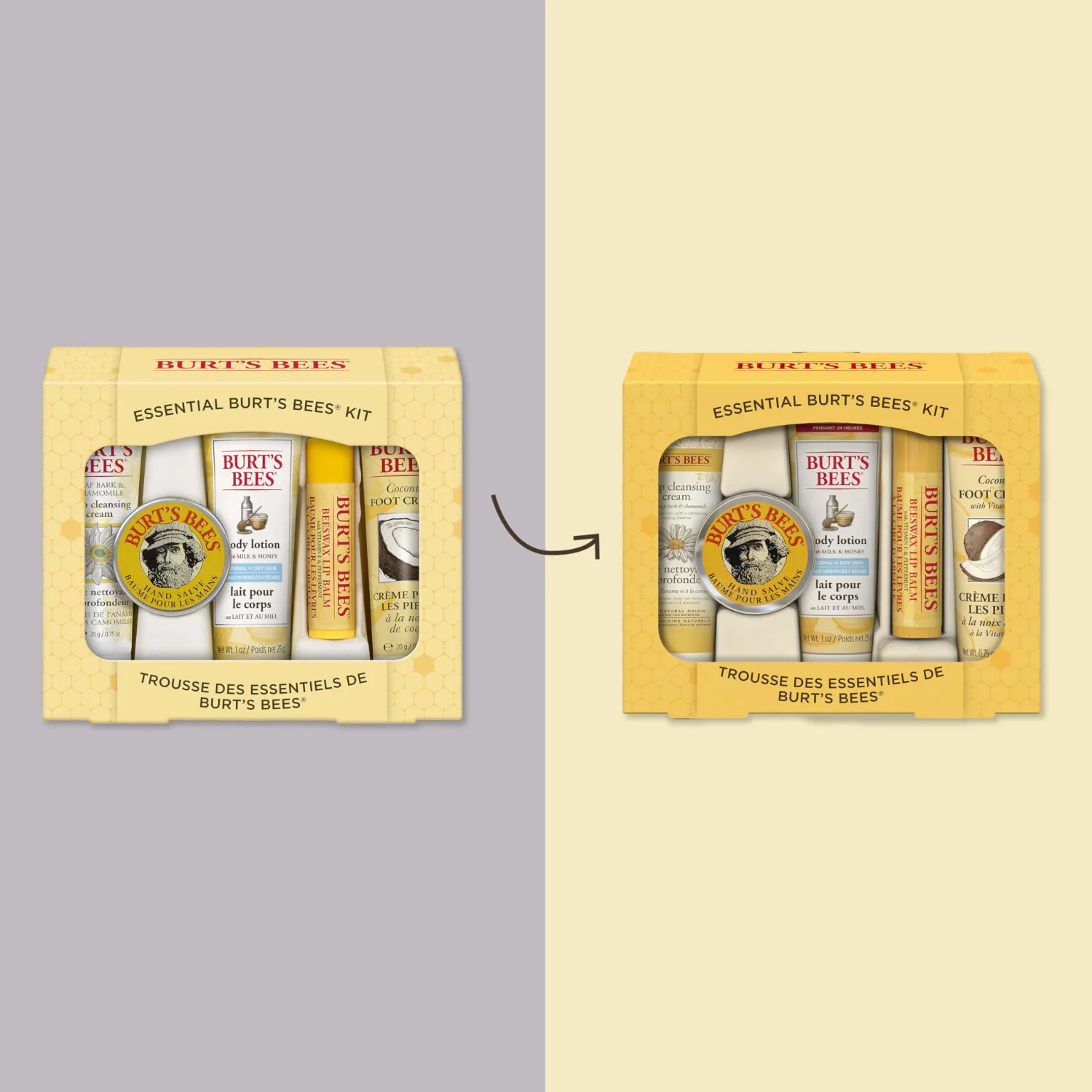 Burt's Bees Mothers Day Gifts for Mom, Essential Everyday Beauty Set, 5 Travel Size Products - Deep Cleansing Cream, Hand Salve, Body Lotion, Foot Cream and Lip Balm