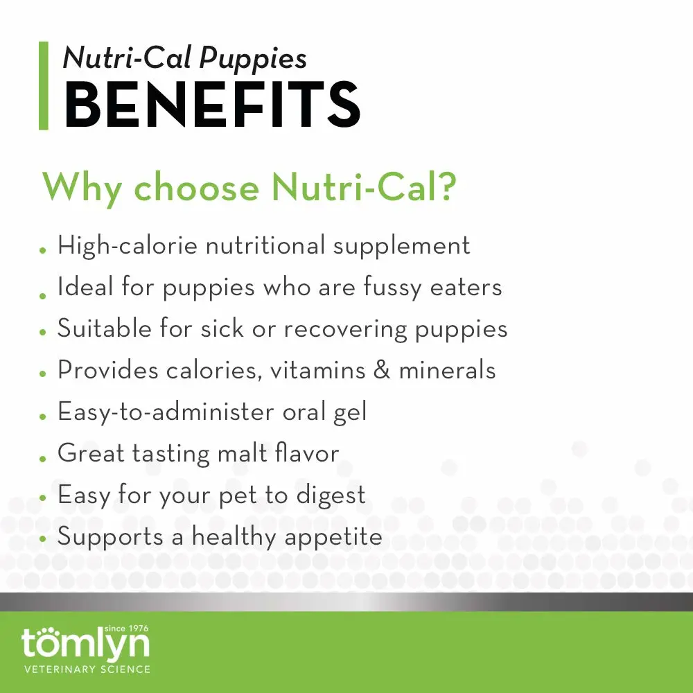 Tomlyn High Calorie Nutritional Gel for Puppies, (Nutri-Cal) 4.25 oz (3 Pack)