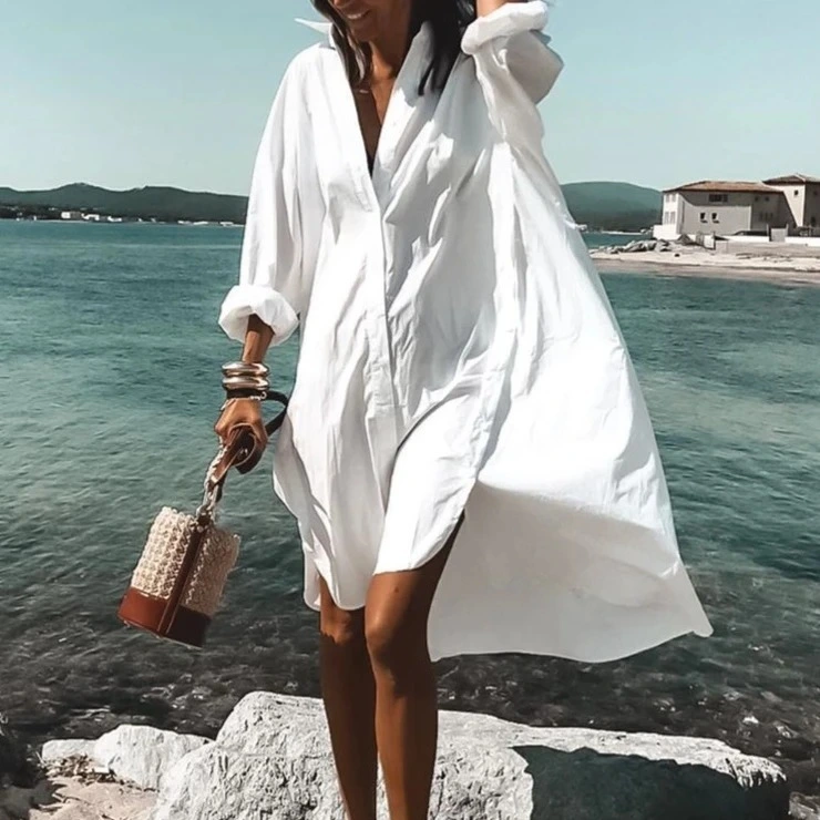 European And American Fashion Temperament Shirt Dress