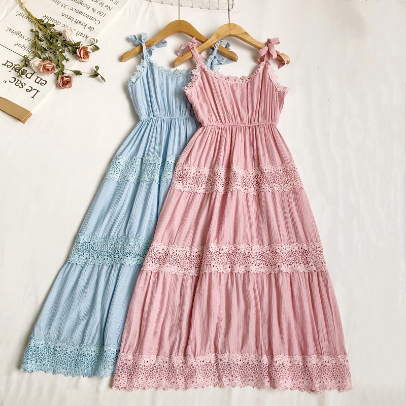 Holiday Style Lace Bow Lace Trim Skirt