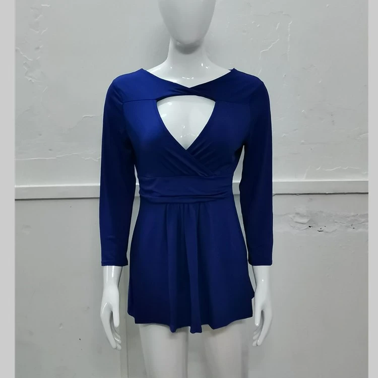European And American Cut-out Front Waist Slim Dress